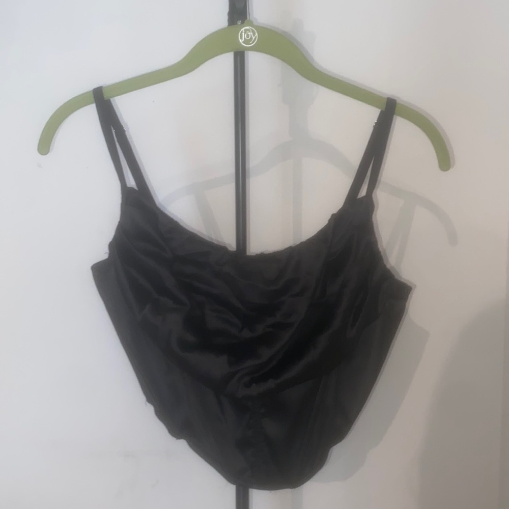 Cropped Silk Tank / Urban Outfitters